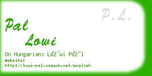 pal lowi business card